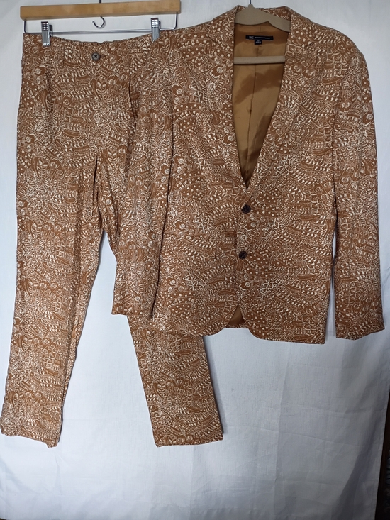 INC International Concepts Other - INC International Concepts Women's Brown Patterned Two-Piece Suit Size XS Linen
